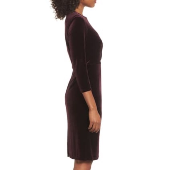 Eliza J Velvet Sheath Cocktail Dress, Size 6, NWT - Picture 2 of 10